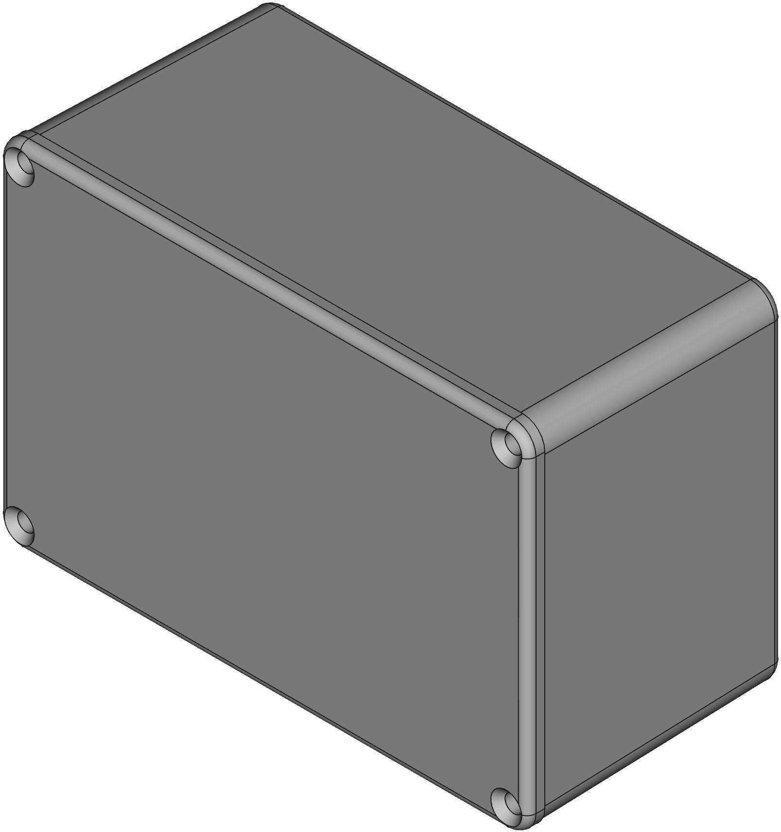 Hammond Manufacturing-1590WTBK  Black Die Cast Aluminum Wall Mount Watertight Enclosure