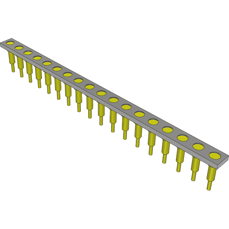Samtec-HLS-0118-T-10 Steckverbinderleisten und Leiterplattenbuchsen Conn Socket Strip SKT 18 POS 2.54mm Solder ST Top Entry Thru-Hole Tube