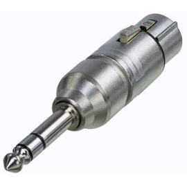 Neutrik Group-NA3FP Steckverbinder für Audio und Video Conn 1/4" Stereo Plug-XLR Connector Adapter PL/F 3/3 POS ST 1 Port