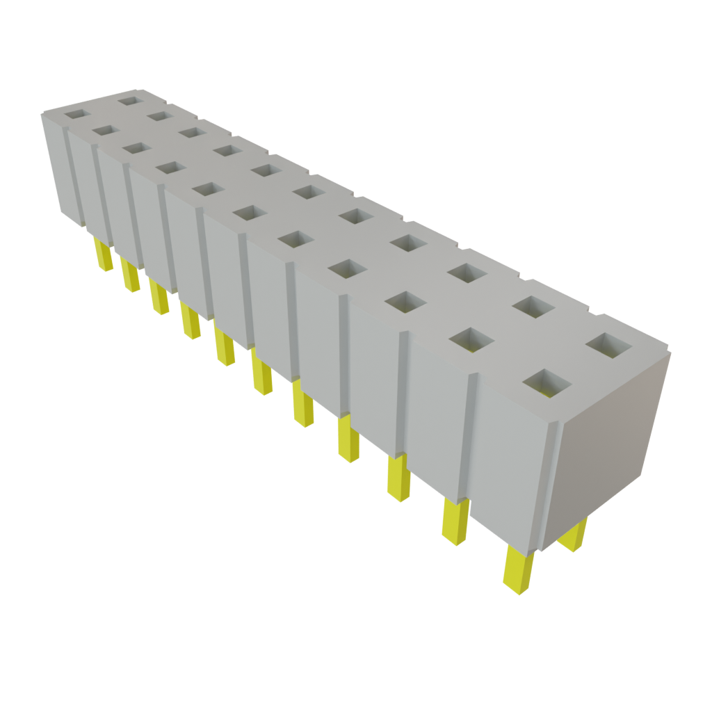 Samtec-SLW-111-01-S-D 连接器插头及 PCB 插座 Conn Socket Strip SKT 22 POS 2.54mm Solder ST Thru-Hole Bulk