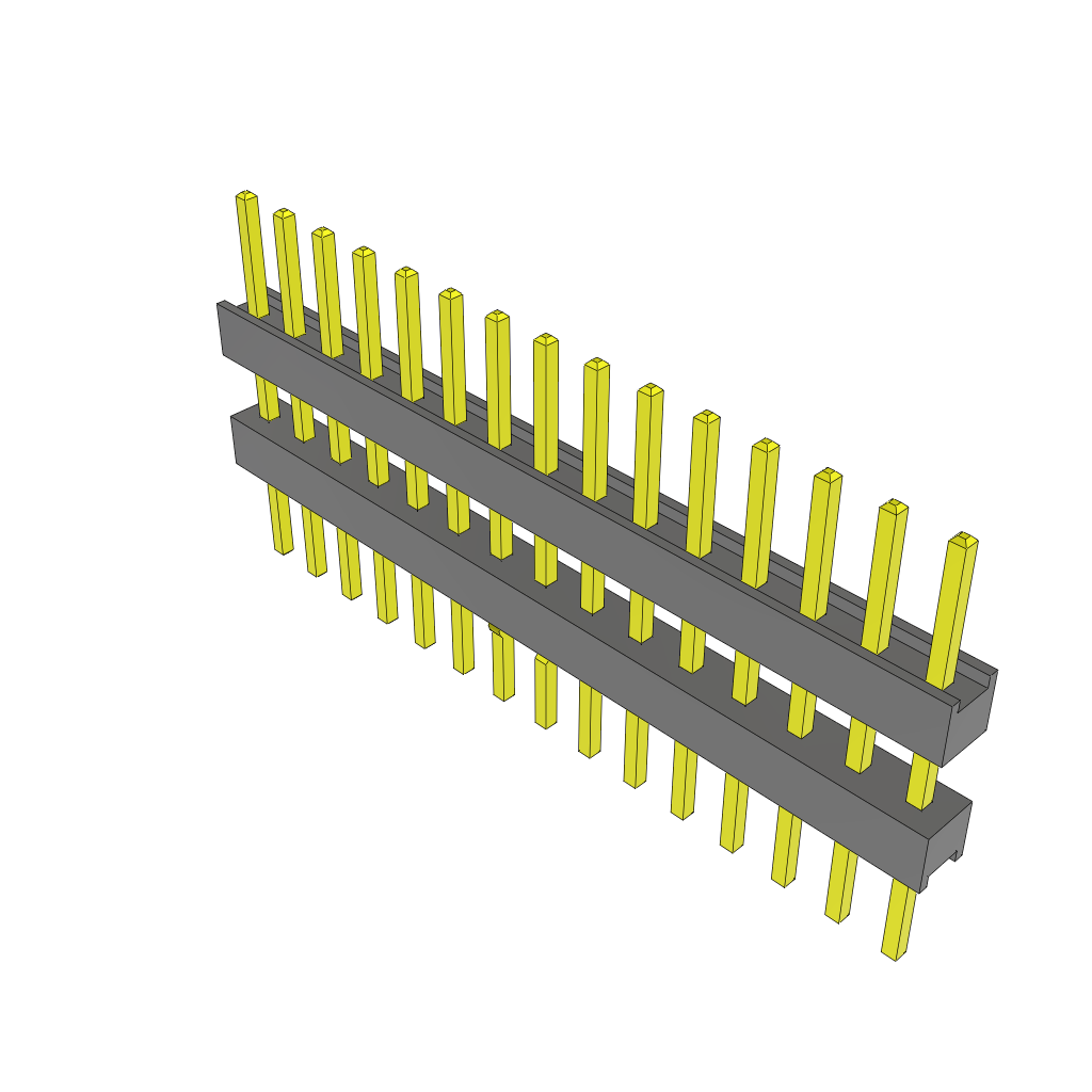Samtec-ZW-15-09-G-S-325-200-LL Steckverbinderleisten und Leiterplattenbuchsen Conn Board Stacker HDR 15 POS 2.54mm Solder ST Top Entry Thru-Hole Bulk
