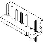 Molex-10-63-1029 Embases de raccordement et réceptacles PCB Conn Wire to Board HDR 2 POS 5.08mm Solder ST Thru-Hole SPOX Bag