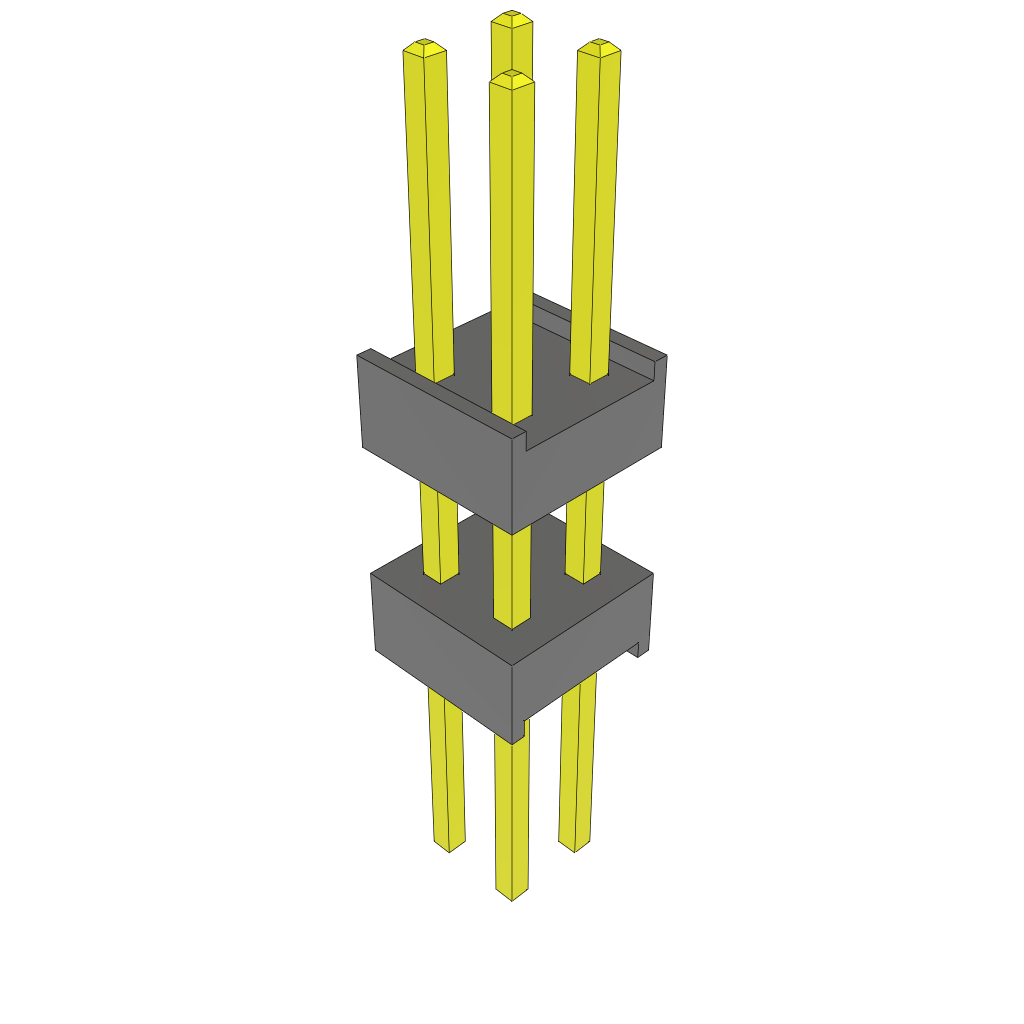 Samtec-ZW-02-11-G-D-350-290 连接器插头及 PCB 插座 Conn Board Stacker HDR 4 POS 2.54mm Solder ST Top Entry Thru-Hole Bulk