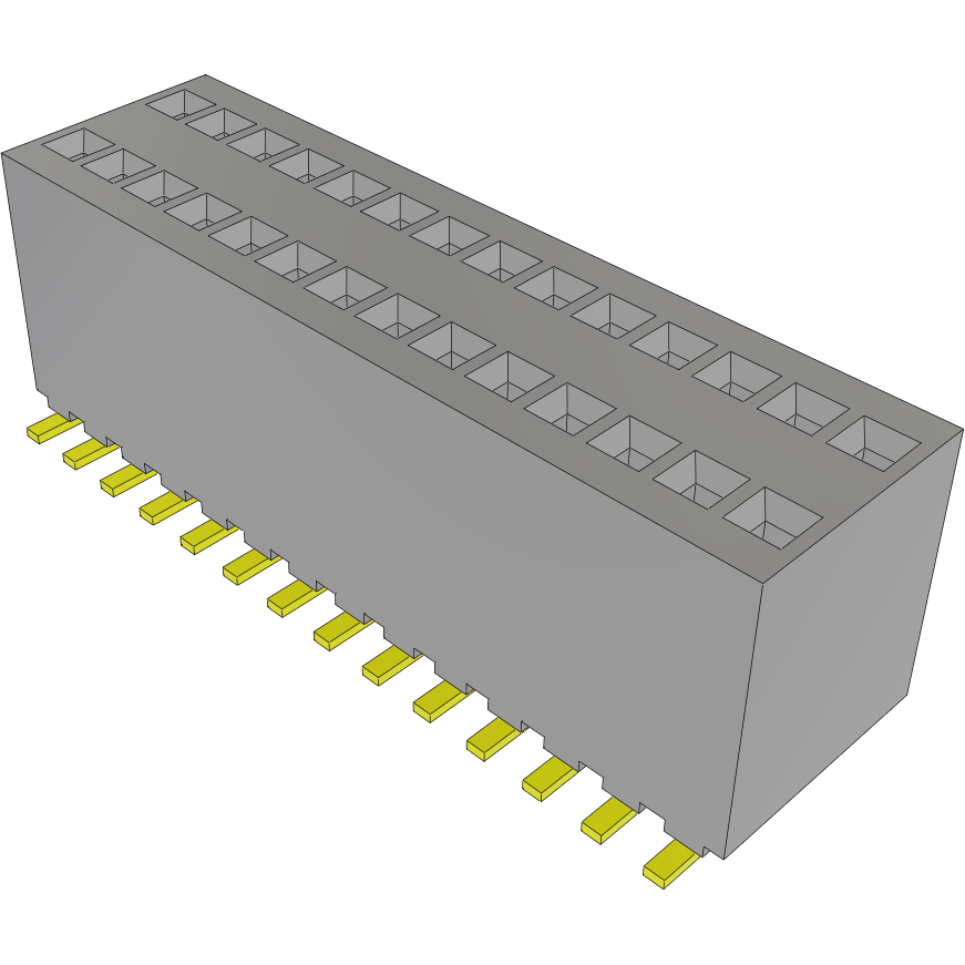 Samtec-RSM-114-02-S-D 连接器插头及 PCB 插座 Conn Socket Strip SKT 28 POS 1.27mm Solder ST Top Entry SMD Tube