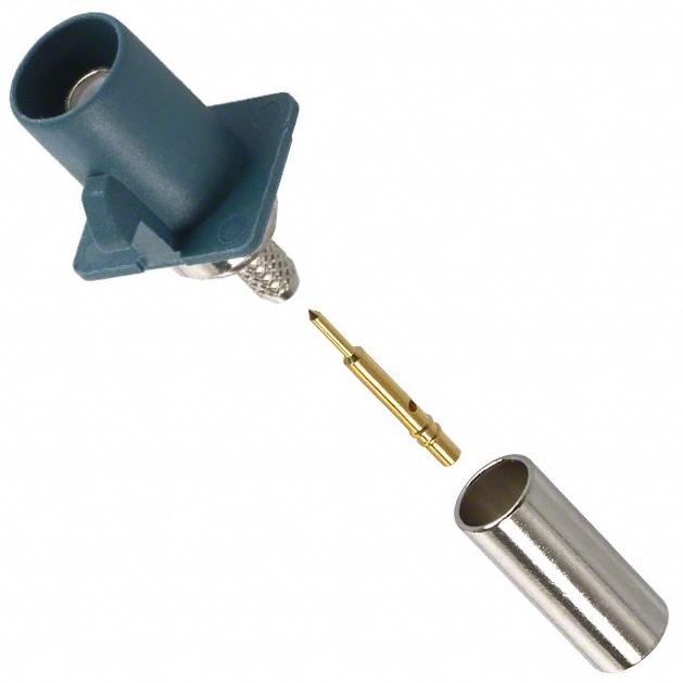 Amphenol RF-FA1-NZSP-C01-1 Connector RF Conn SMB 0Hz to 6GHz 50Ohm Crimp ST Cable Mount PL Gold Over Nickel Over Copper Tray