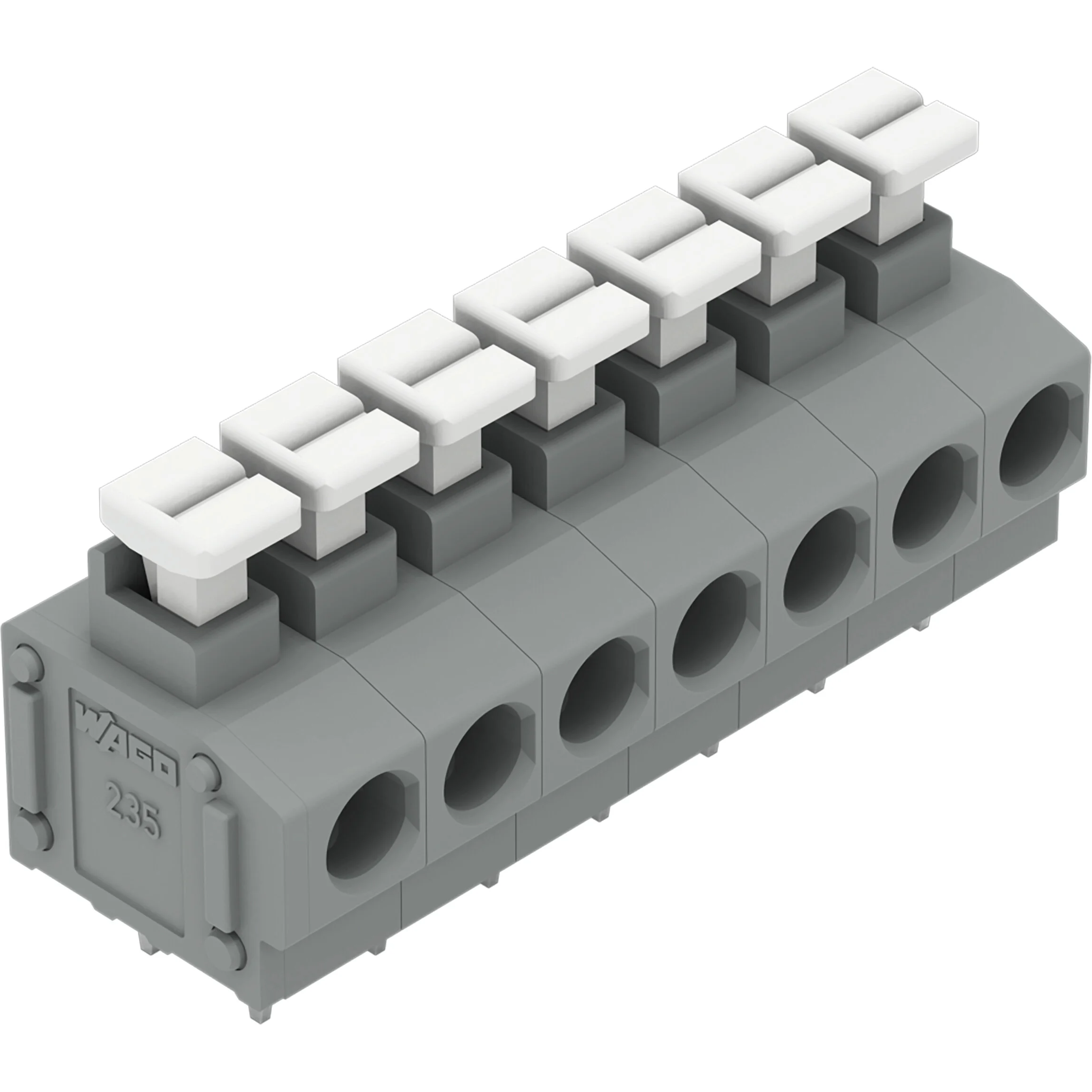 WAGO-235-407/331-000 Connector Terminal Blocks Conn Terminal Block 7 POS 5mm Solder ST Thru-Hole 17.5A Box