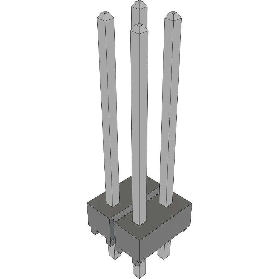 Samtec-HTSW-102-15-T-D Steckverbinderleisten und Leiterplattenbuchsen Conn Unshrouded Header HDR 4 POS 2.54mm Solder ST Top Entry Thru-Hole Bulk