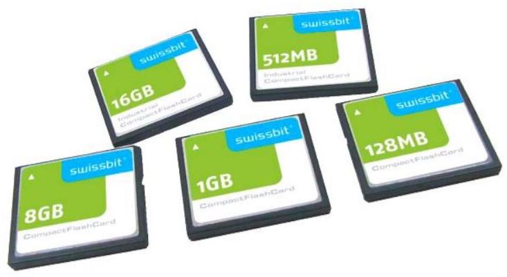 Swissbit-SFCF0256H4BK1SAIMS553SMA 闪存卡 Flash Card 256M-byte 3.3V/5V CompactFlash 50-Pin