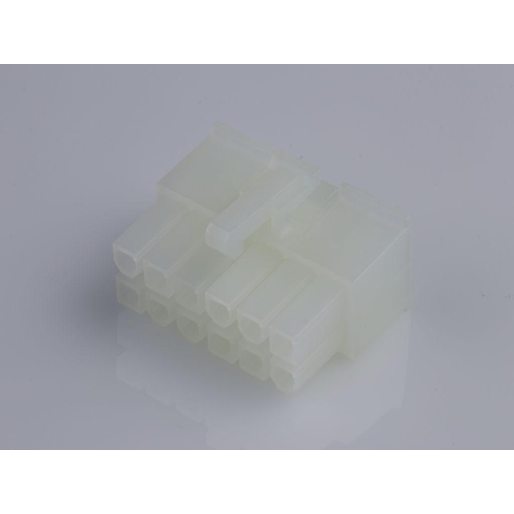 Molex-39012120 Connector Discrete Wire Housing Conn Housing F 12 POS 4.2mm Crimp ST Cable Mount Natural Mini-Fit Jr™ Bag