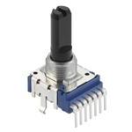 ALPS ALPINE CO., LTD-RK14K1240D04 Widerstandstrimmern, Potenziometern und Regelwiderstande Res POT 100K Ohm 20% 1(Elec)/1(Mech)Turn 6mm Snap-In Panel Mount Tray