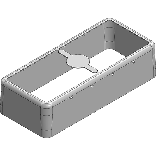 Masach Tech-MS544-20F-NS null 54.4 x 23.9 x 13.5mm Two-piece Drawn-Seamless RF Shield/EMI Shield FRAME (Nickel-Silver)