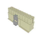 Conn Housing RCP 20 POS 4.19mm Crimp ST Cable Mount Black Tube