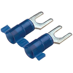 Fork Terminal 14-16AWG Copper Blue 21.34mm Tin T/R