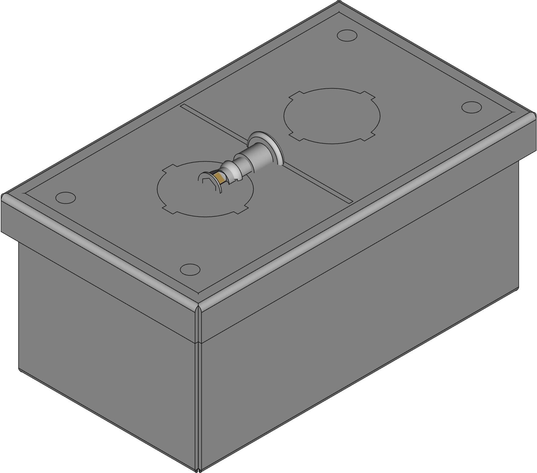 Hammond Manufacturing-1435B Kästen, Gehäuse und Gestelle Gray Mild Steel Bracket Mount Pushbutton Enclosure