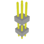 Conn Board Stacker HDR 4 POS 2mm Solder ST Top Entry Thru-Hole Bulk