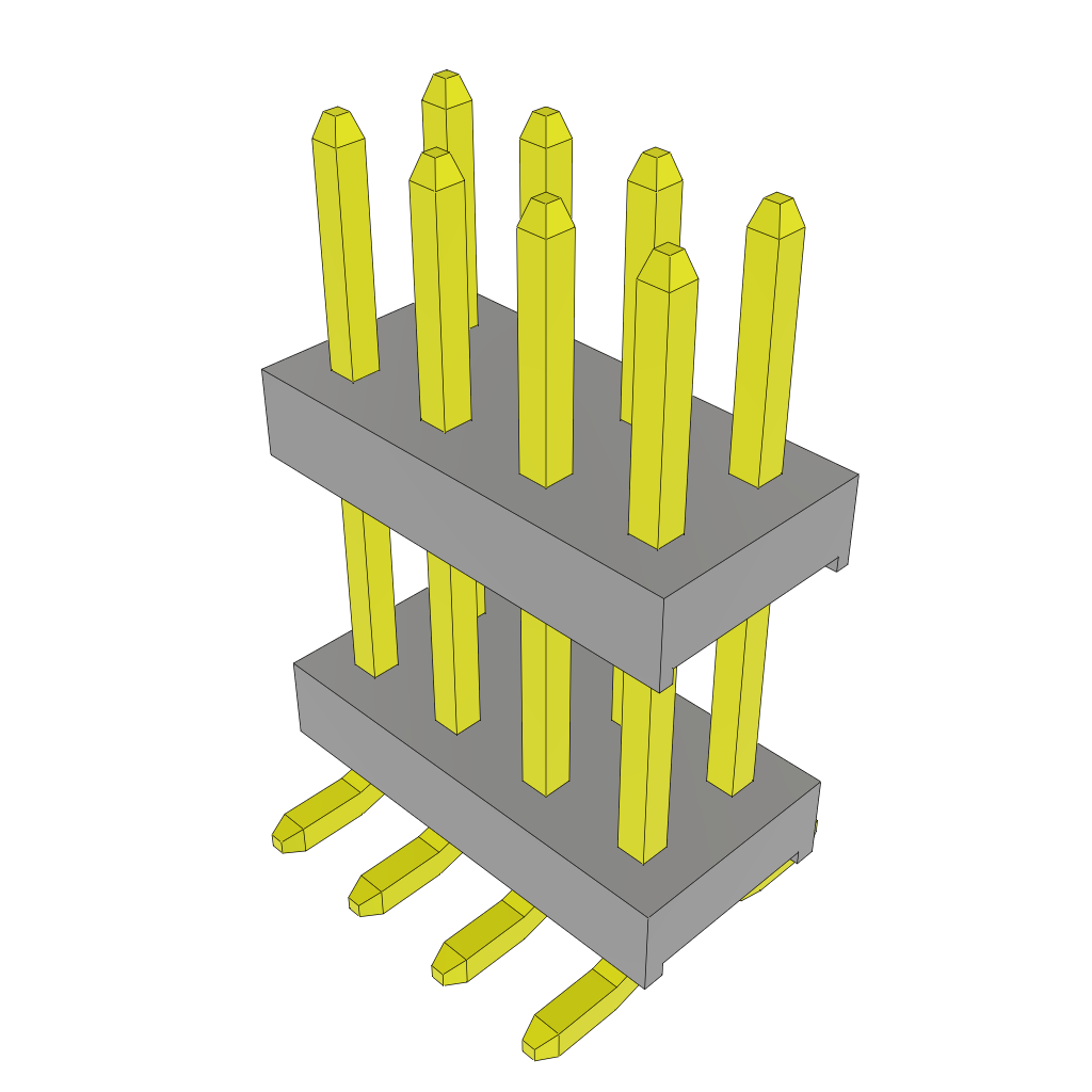 Samtec-TW-04-04-F-D-330-SM Steckverbinderleisten und Leiterplattenbuchsen Conn Board Stacker HDR 8 POS 2mm Solder ST Top Entry SMD Tube