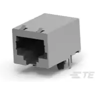 TE Connectivity-5558344-1 Connettore telefono e telecomunicazione Conn RJ-45 F 8 POS 1.27mm Solder RA Thru-Hole 8 Terminal 1 Port Cat 5 Tray
