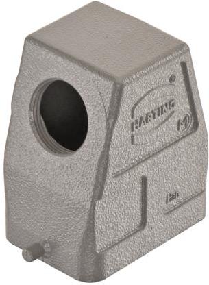 HARTING-19300060547 Adaptateurs pour manchons thermorétractables Hood 90° 6B Shell Size Powder Die Cast Aluminum Single Lock