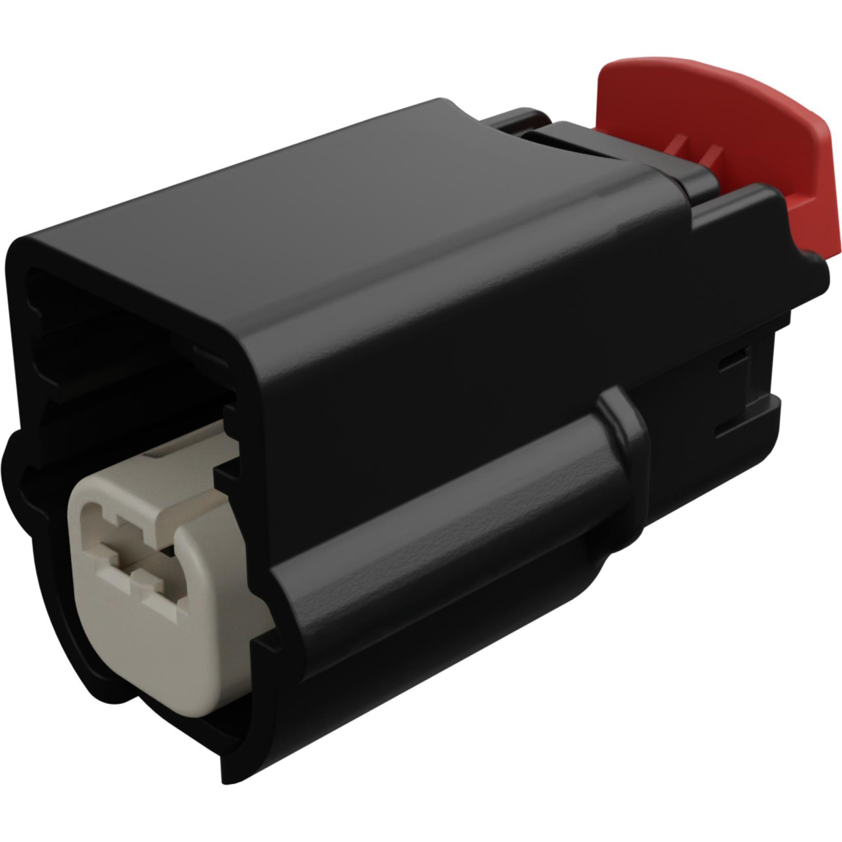 Molex-0314022110 分立接线罩连接器 Conn Housing F 2 POS 2.54mm Crimp ST Cable Mount Black MX64™ Bag