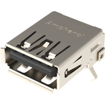 Conn USB 3.2 Type A RCP 9 POS 2.5mm/2mm Solder RA Thru-Hole 9 Terminal 1 Port Tray