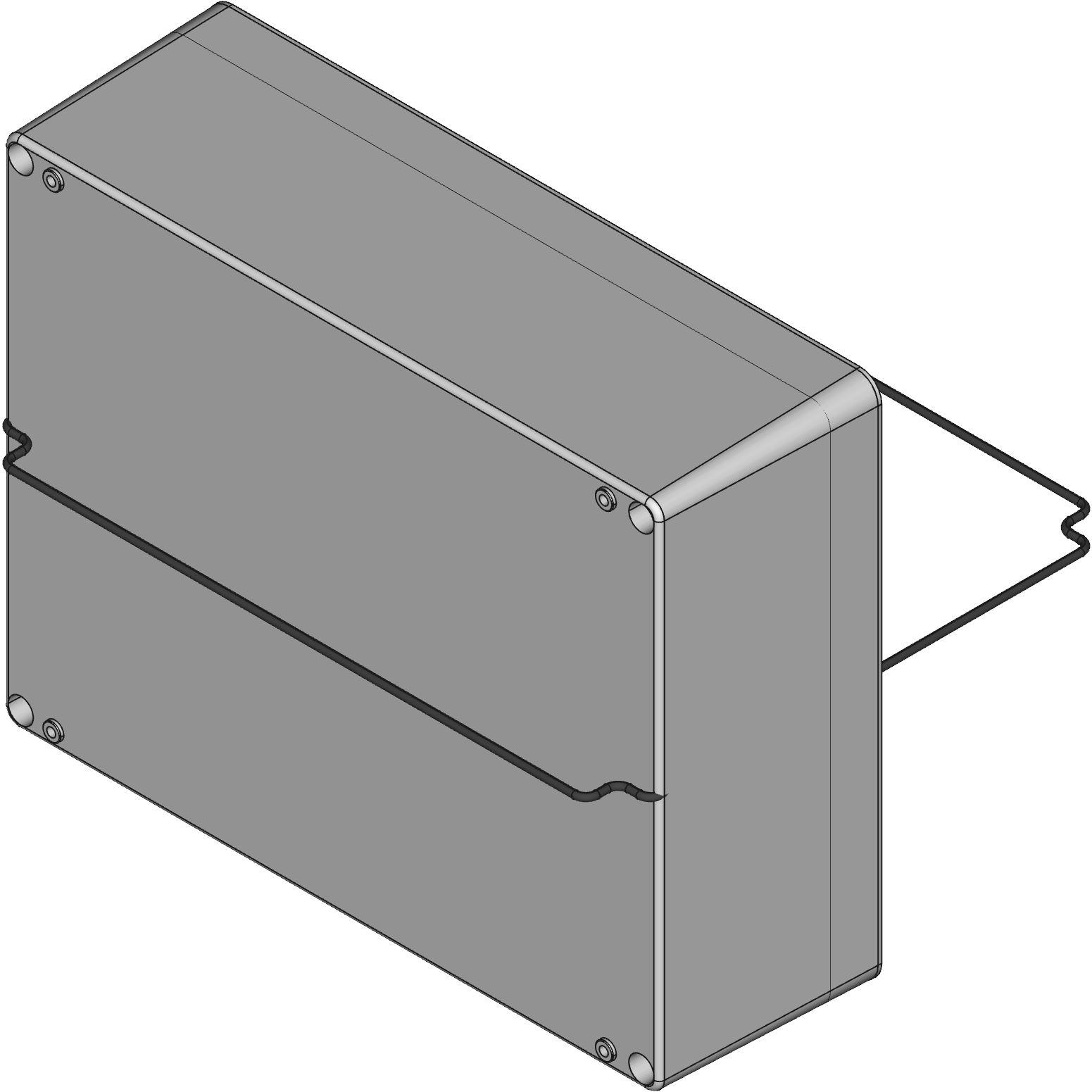 Hammond Manufacturing-RP1285 Cajas, compartimentos y anaqueles Light Gray Acrylonitrile Butadiene Styrene Wall Mount Watertight Enclosure