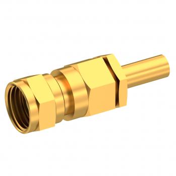 Radiall-1702-1571-003 RF-Steckverbinder Conn Coaxial 0Hz to 2GHz 75Ohm Crimp ST Cable Mount PL Gold