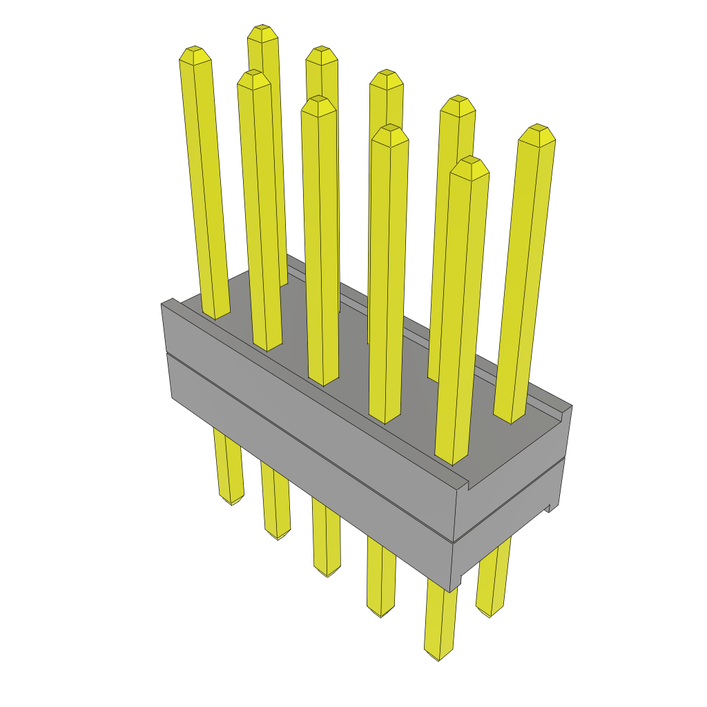 Samtec-TW-05-03-L-D-120-150 Piastre connettori e prese PCB Conn Board Stacker HDR 10 POS 2mm Solder ST Top Entry Thru-Hole Bulk