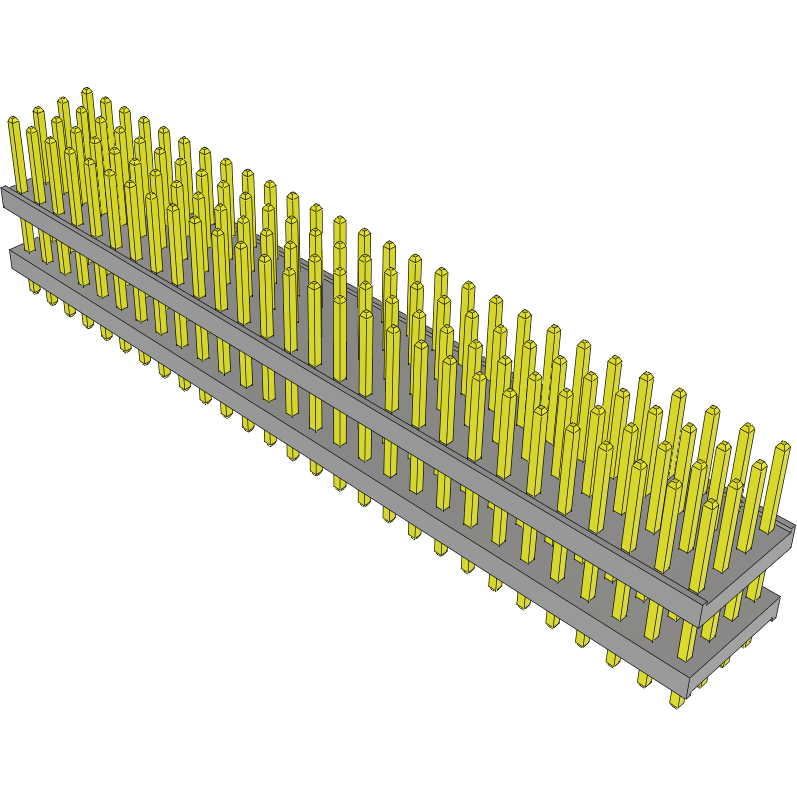 Samtec-TW-28-03-L-Q-250-080 Connector Headers and PCB Receptacles Conn Board Stacker HDR 112 POS 2mm Solder ST Top Entry Thru-Hole Bulk
