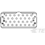 TE Connectivity-1738171-1 Connettore rettangolare INSERT ASY,PIN,E,30-P,KEY B