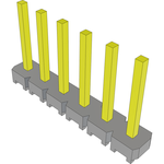 Conn Unshrouded Header HDR 6 POS 2.54mm Solder ST Top Entry Thru-Hole Bulk