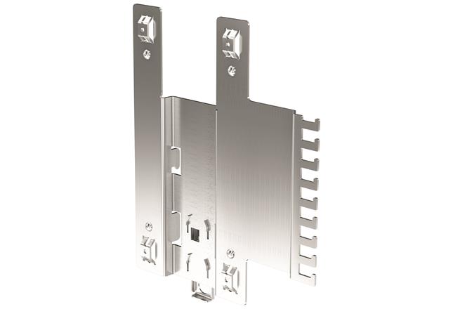 HARTING-24981000004 Accesorios del conector Mounting adapter, Flat DIN rail mounting, Vertical, Steel sheet