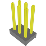 Conn Unshrouded Header HDR 6 POS 2mm Solder ST Top Entry Thru-Hole Bulk