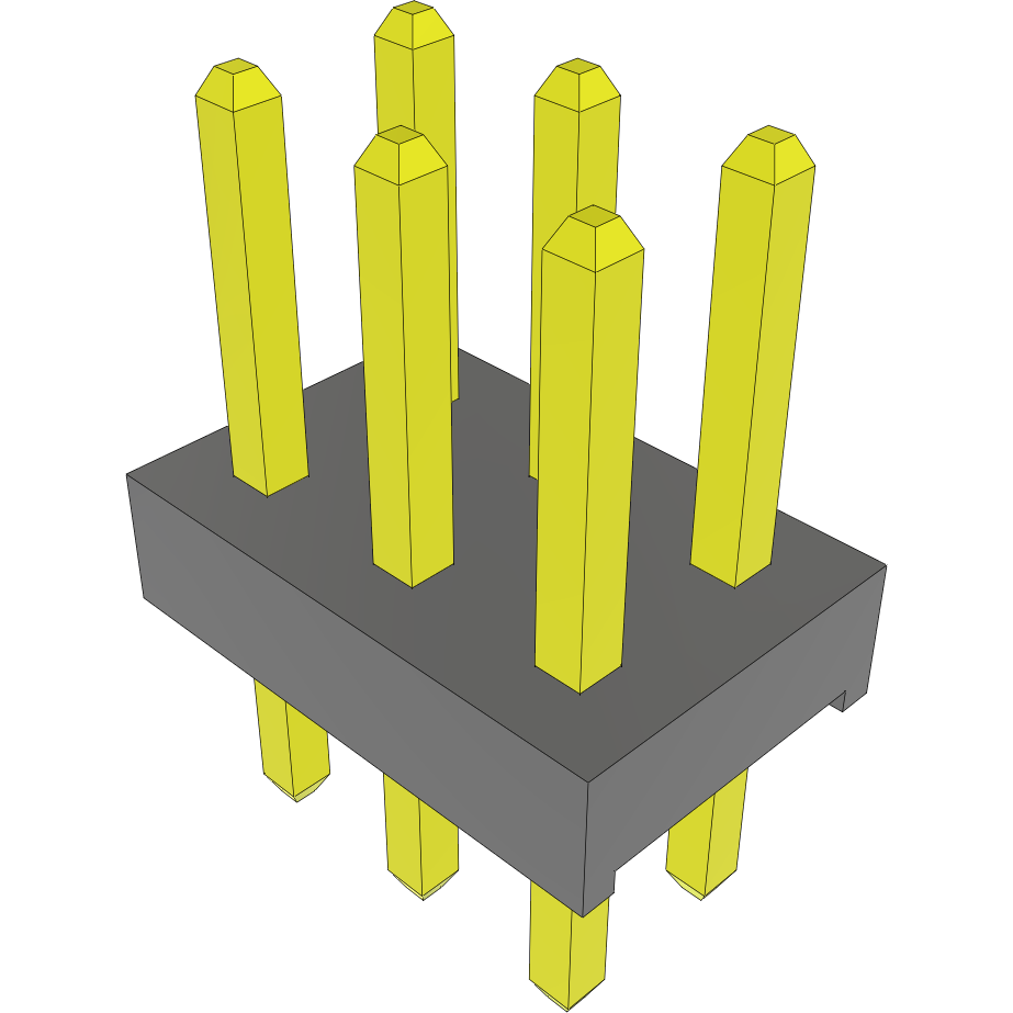 Samtec-MTMM-103-04-L-D-160 连接器插头及 PCB 插座 Conn Unshrouded Header HDR 6 POS 2mm Solder ST Top Entry Thru-Hole Bulk