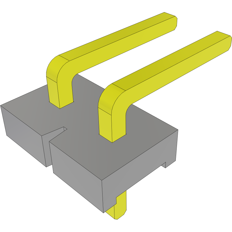 Samtec-HPM-02-02-T-S-RA Steckverbinderleisten und Leiterplattenbuchsen Conn Unshrouded Header HDR 2 POS 5.08mm Solder RA Side Entry Thru-Hole Bulk
