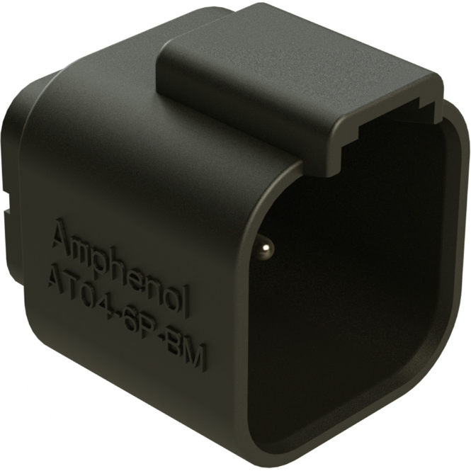 Amphenol-AT04-6P-BM03 Connector Rectangular Conn Rectangular PIN 6 POS Solder ST Thru-Hole