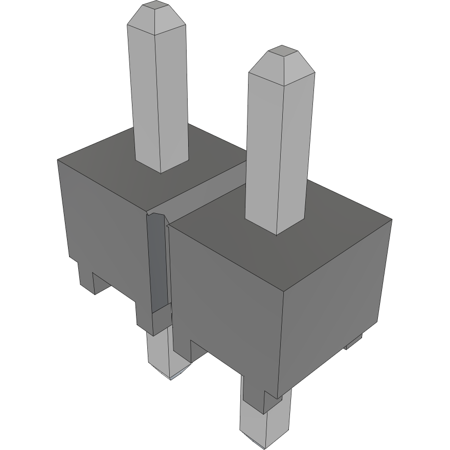 Samtec-HTSW-102-06-TM-S Steckverbinderleisten und Leiterplattenbuchsen Conn Unshrouded Header HDR 2 POS 2.54mm Solder ST Top Entry Thru-Hole Bulk
