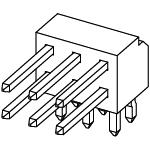 Conn Wire to Board HDR 8 POS 2mm Solder RA Thru-Hole Milli-Grid Tray