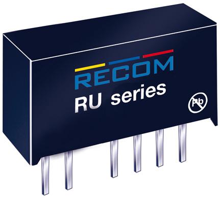 RECOM Power GmbH-RU-050505 DC to DC Converter and Switching Regulator Module Module DC-DC 5VIN 2-OUT 5V/5V 0.1A/0.1A 1W 6-Pin SIP Tube