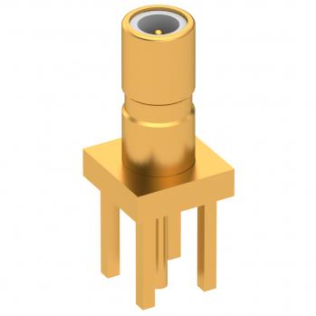 Radiall-7209-1511-000 RF-Steckverbinder Conn SSMB 0Hz to 12.4GHz 50Ohm Solder ST Thru-Hole RCP Gold