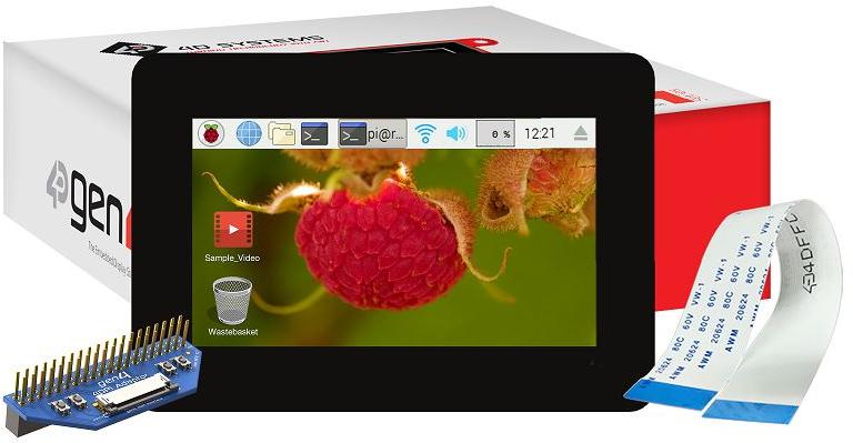 4D Systems-GEN4-4DPI-43CT-CLB Módulos TFT 4.3", 480x272 pixel, gen4 Primary Display with Capacitive Touch for the Raspberry Pi