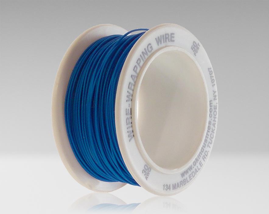 Jonard Tools-R-30B-0050 Cable Single Conductor 30 AWG Wire, Blue, 50 ft