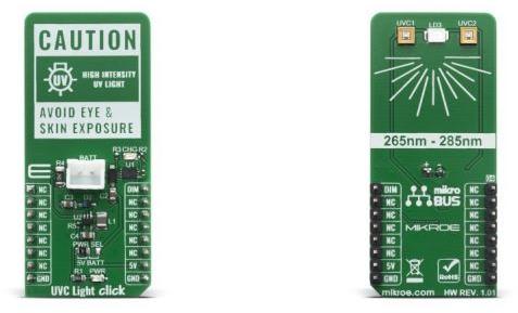 MikroElektronika-MIKROE-4177 Entwicklungssätze und Werkzeuge 3535UVC1W/TPS61169 LED Driver Click Board