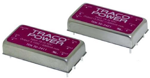 Traco Power-TEN 30-2410 DC to DC Converter and Switching Regulator Module Module DC-DC 24VIN 1-OUT 3.3V 8A 30W 6-Pin