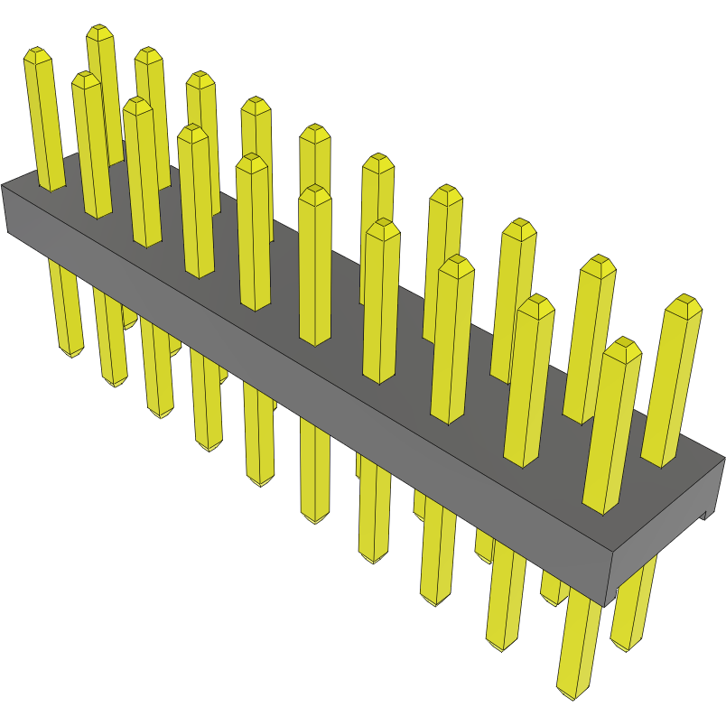 Samtec-MTMM-110-05-G-D-155 Cabezales del conector y receptáculos PCB Conn Unshrouded Header HDR 20 POS 2mm Solder ST Top Entry Thru-Hole Bulk