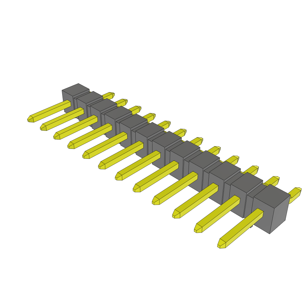 Samtec-TSM-112-01-L-SH-LC Steckverbinderleisten und Leiterplattenbuchsen Conn Unshrouded Header HDR 12 POS 2.54mm Solder RA Side Entry SMD Tube
