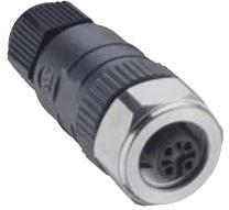 Lumberg-RKCN 4/7 SINGLE PACKAGE OF 1 Connettore circolare Conn M12 Circular SKT 4 POS ST 4 Terminal 1 Port