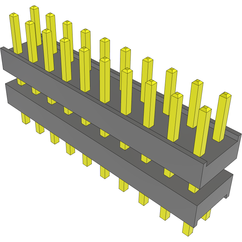 Samtec-DW-10-08-T-D-270 Piastre connettori e prese PCB Conn Board Stacker HDR 20 POS 2.54mm Solder ST Top Entry Thru-Hole Bulk