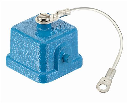 HARTING-09360035405 Accesorios del conector Connector Accessories Protection Cover Straight Zinc Die Cast Powder