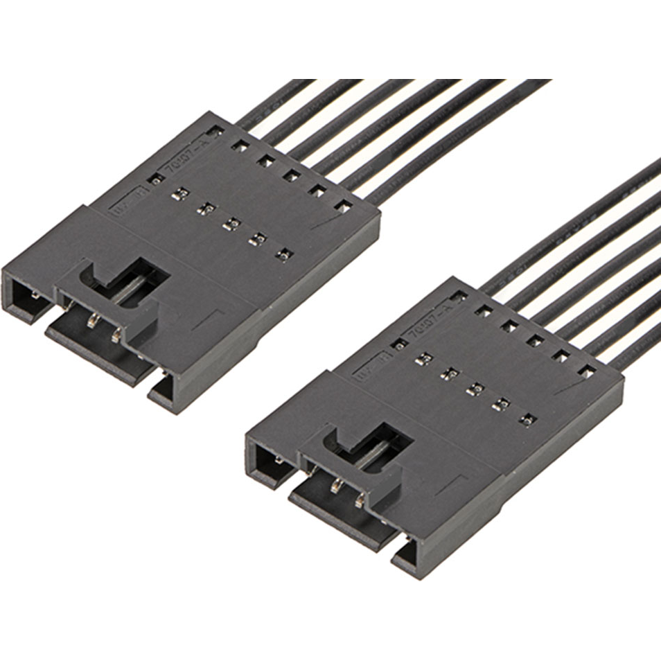 Molex-2162721064 其他电缆组件 Cable Assembly UL 11028 0.6m 22AWG Wire to Board to Wire to Board 6 to 6 POS M-M Crimp-Crimp Bag