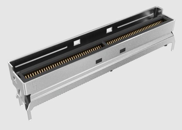Amphenol Communications Solutions-G97V26332HR Steckverbinder, Kartenrand Conn Card Edge F 148 POS 0.6mm Solder ST SMD T/R